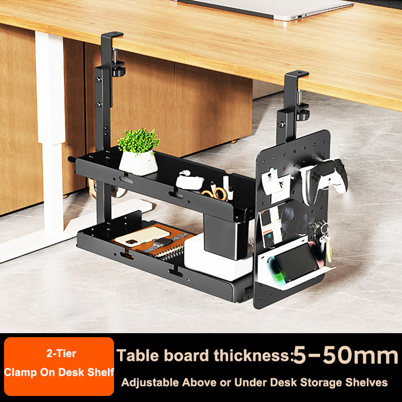 Gaming Accessories For Table - Clamp-on 14 inch Above Below Desk