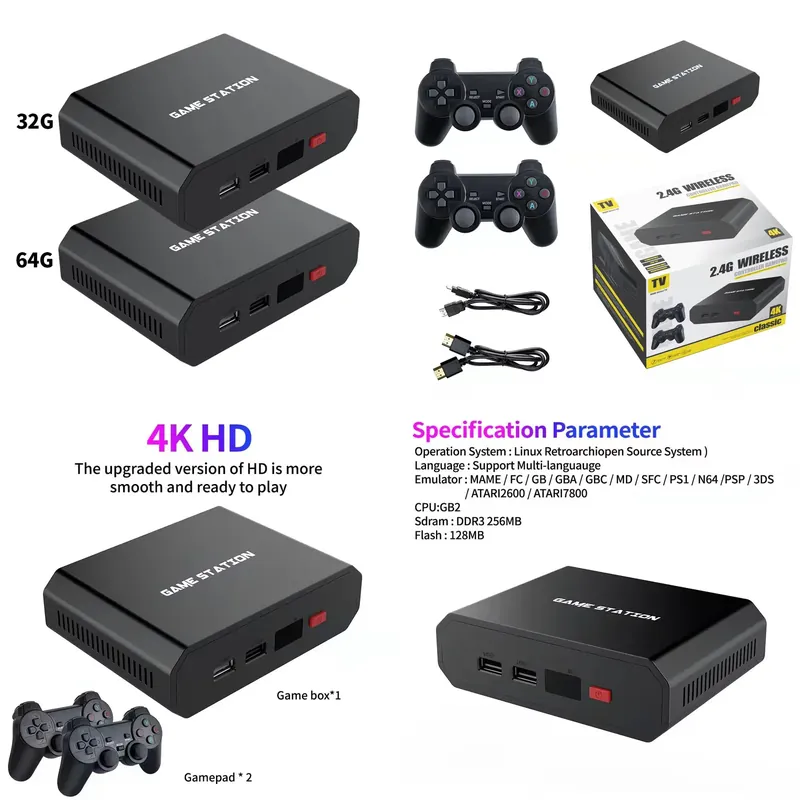 Gaming Set Accessories - M8plus HD Video Game Console Box