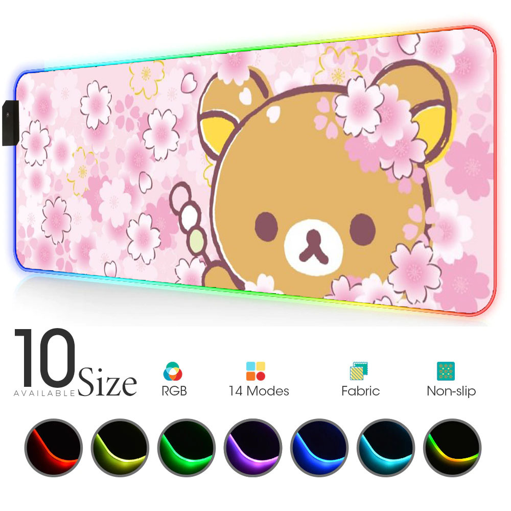 Gaming Accessories Pink - Korilakkuma Mouse Pad Xxl Cute Flower