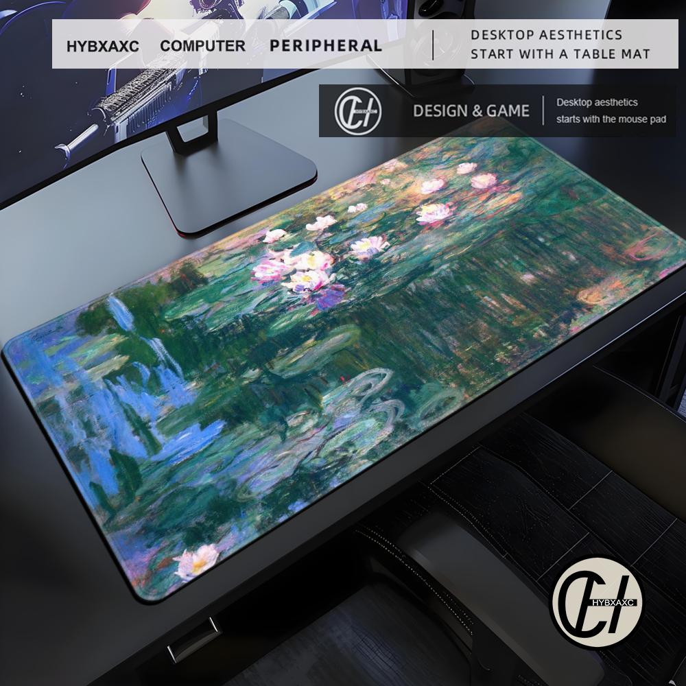 Gaming Accessories For Table - Monet Oil Painting Mouse Pad Gaming