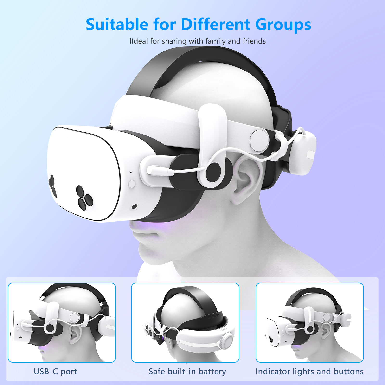 For Quest3S VR Headset 12000mA - Gaming Accessories Vr 评论和价格
