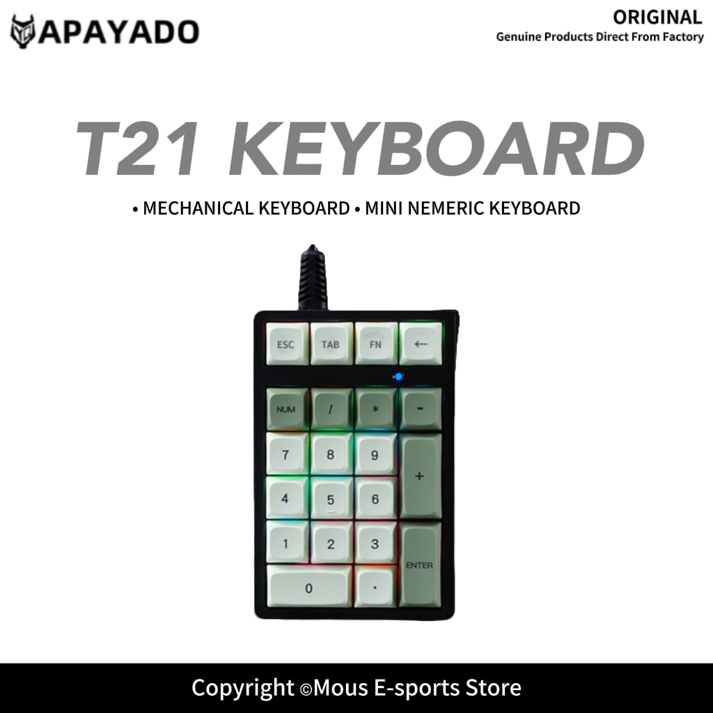 T21 APAYADO Wired Numeric Keyp - Keyboard Numpad Separate 评论和价格