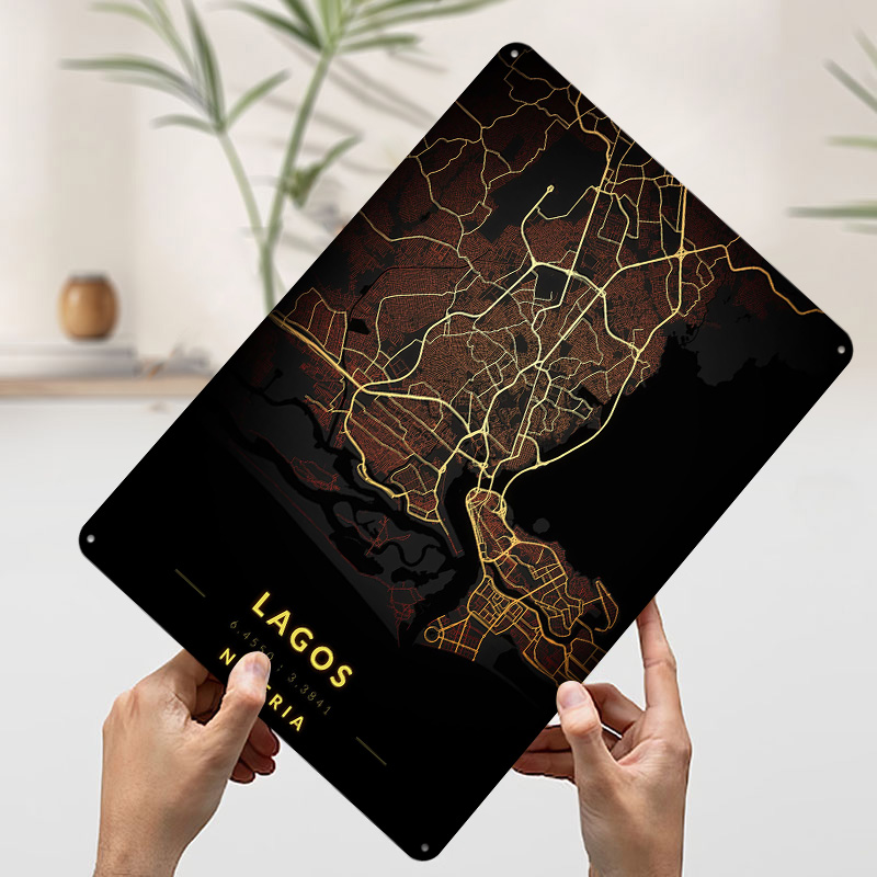 Lagos City Map Poster Customiz - Gaming Accessories Europe 评论和价格