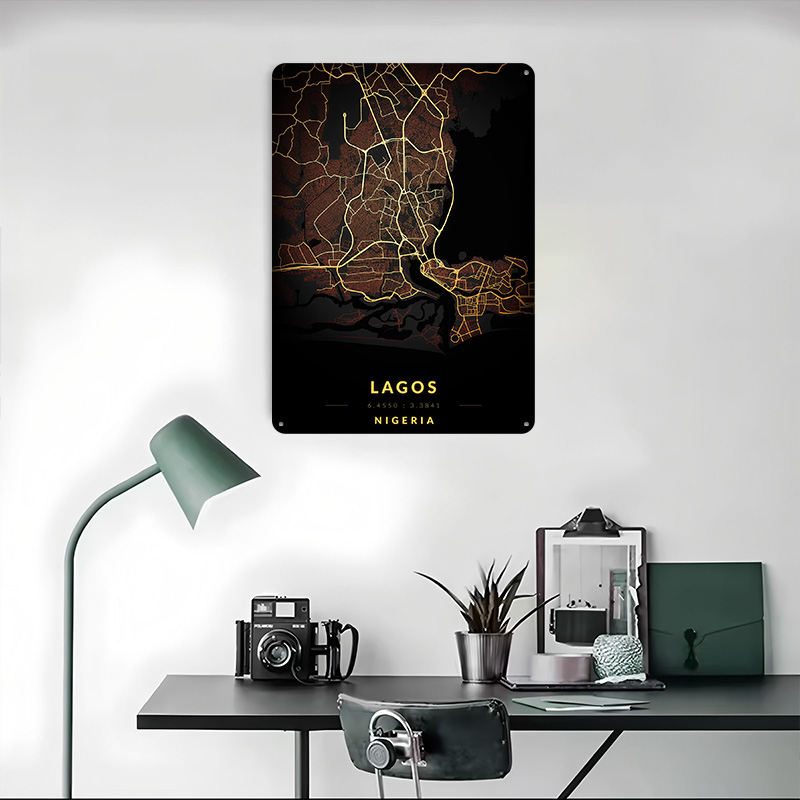 Lagos City Map Poster Customiz - Gaming Accessories Europe 评论和价格