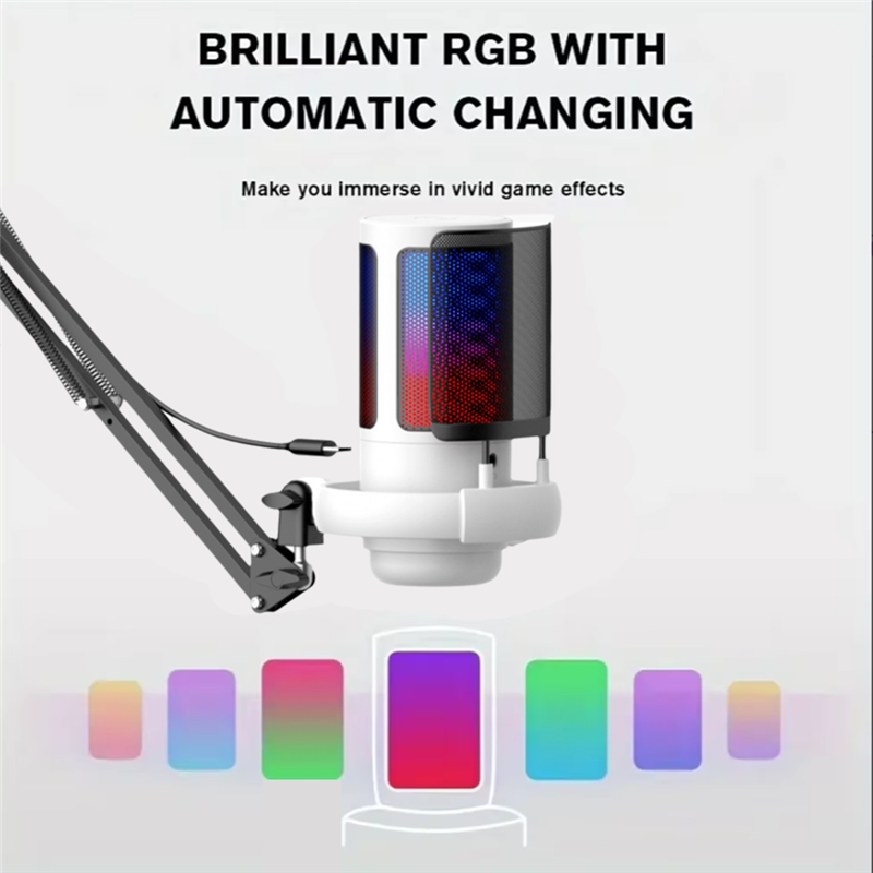 ABAC-RGB USB Condenser Microph - Headset Stand Rgb 评论和价格