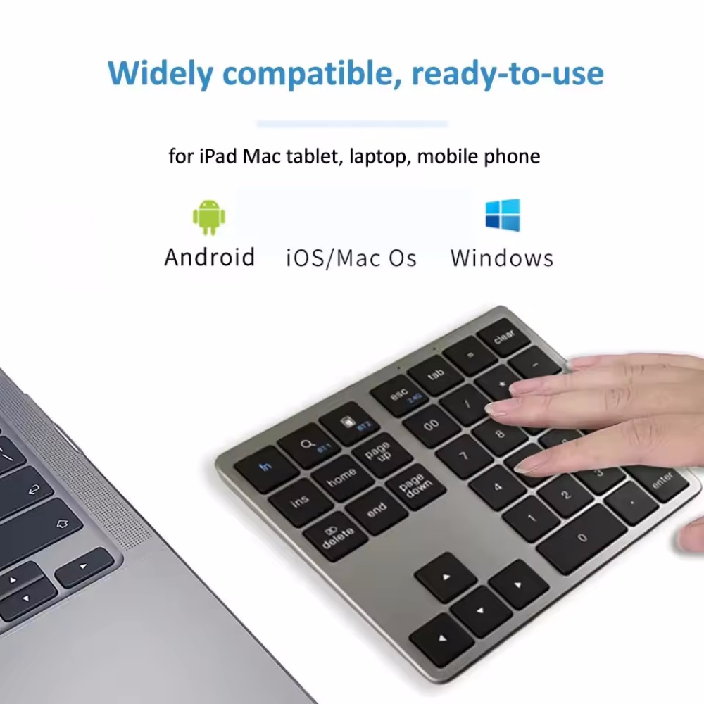 2.4Ghz Wireless + Bluetooth Nu - Keyboard Numpad Separate 评论和价格