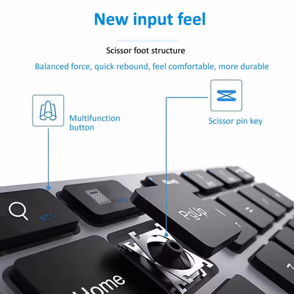 2.4Ghz Wireless + Bluetooth Nu - Keyboard Numpad Separate 评论和价格