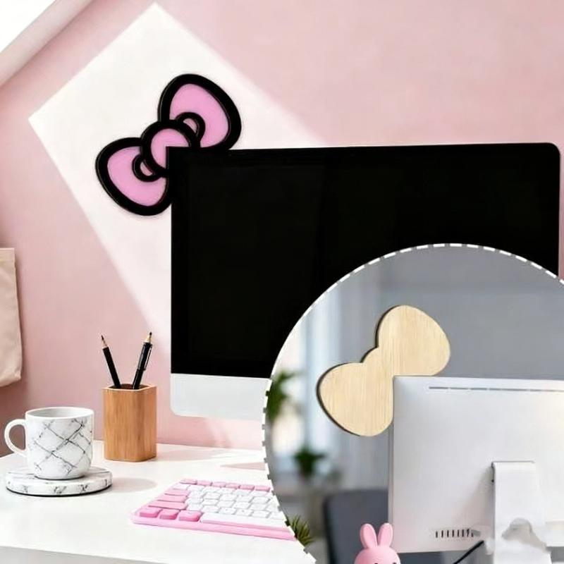 New 1/2Pcs Wooden Bowknot PC A - Gaming Accessories Pc Setup 评论和价格