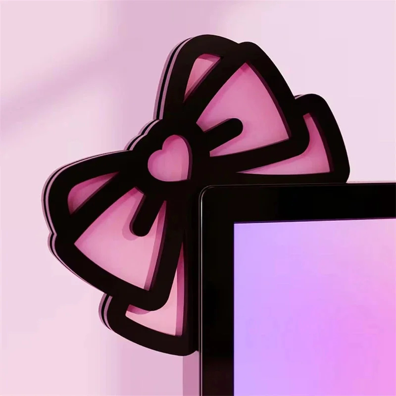 Kawaii Pink Acrylic Bow Monito - Gaming Accessories Pc Setup 评论和价格