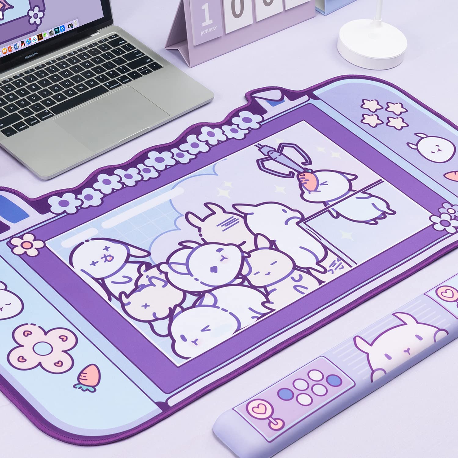 Large Kawaii Gaming Mouse Pad  - Gaming Accessories Pink 评论和价格
