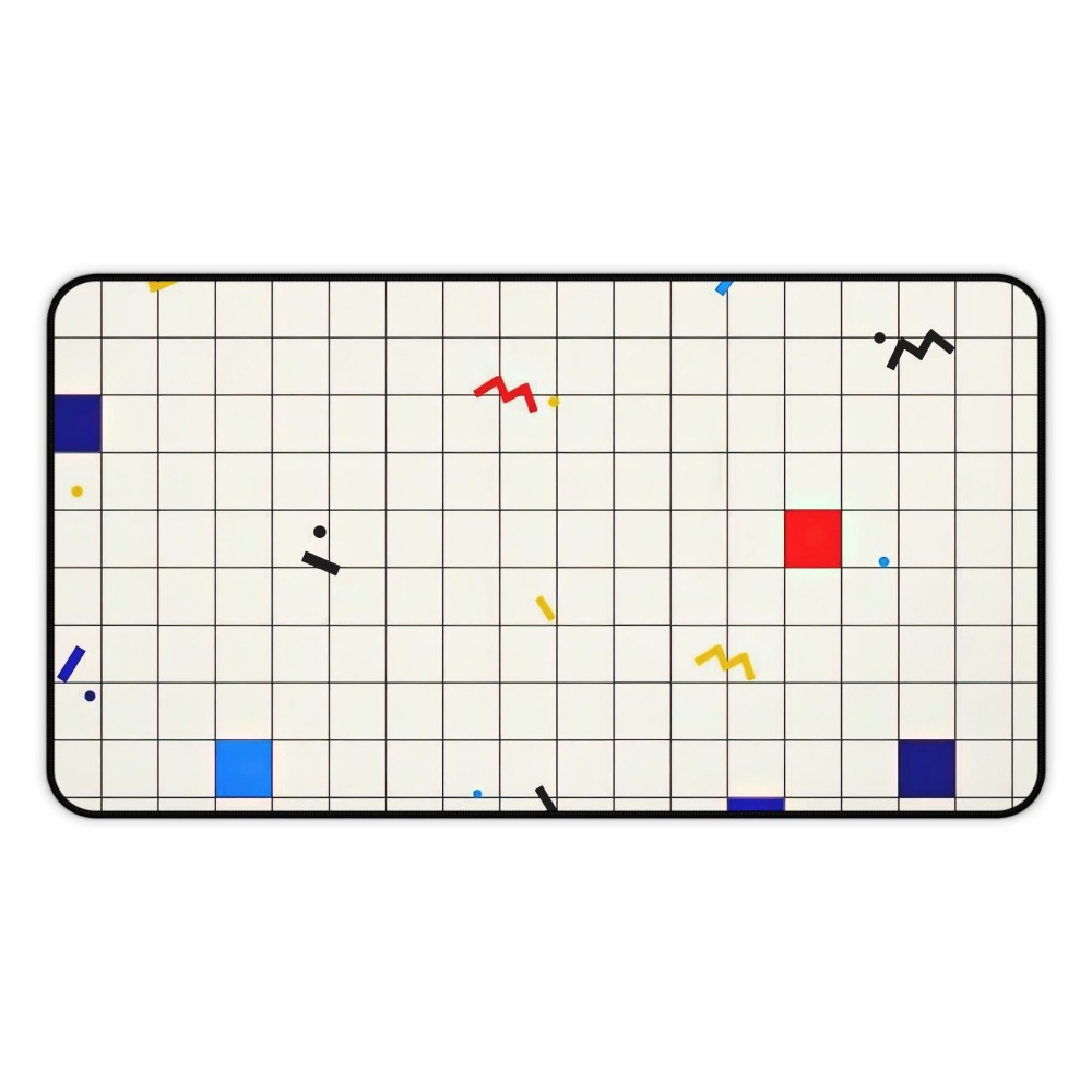 Retro Geometric Grid Desk Mat  - Gaming Accessories Retro 评论和价格