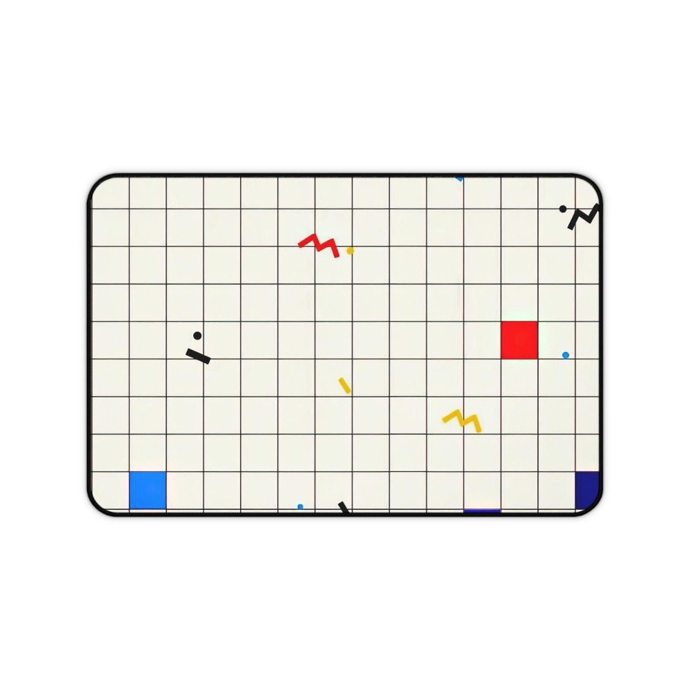 Retro Geometric Grid Desk Mat  - Gaming Accessories Retro 评论和价格