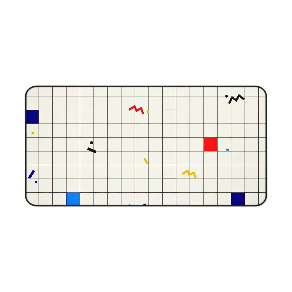 Retro Geometric Grid Desk Mat  - Gaming Accessories Retro 评论和价格