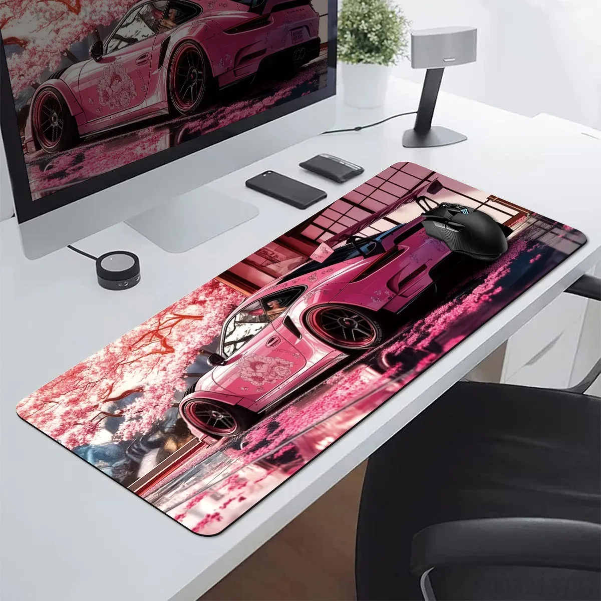 Pink Sports Car Cherry Blossom - Gaming Accessories Pink 评论和价格