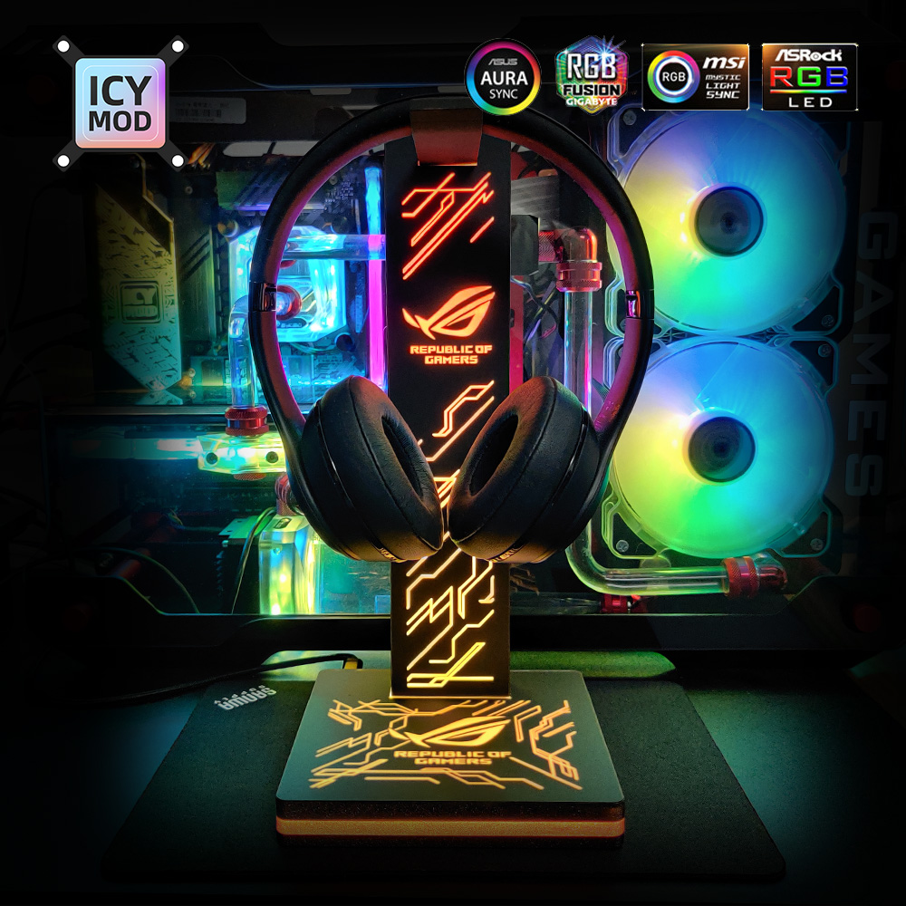 ARGB Headphone Holder PC Light - Headset Stand Rgb 评论和价格